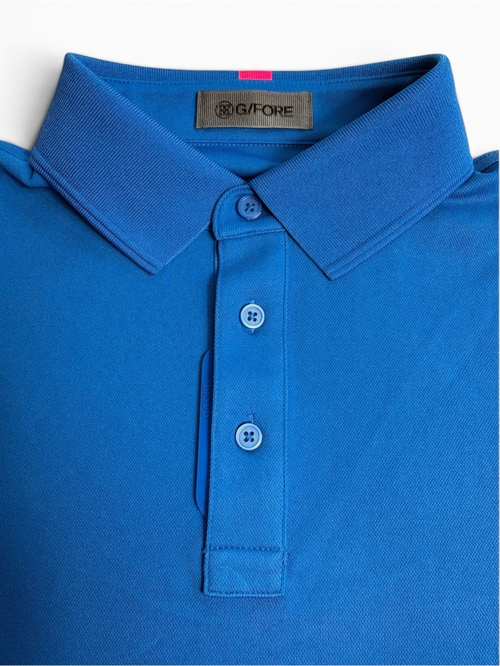 NWT G/FORE Men's Essential Performance Piqué Golf Polo Lisbon Blue Small - Picture 9 of 12